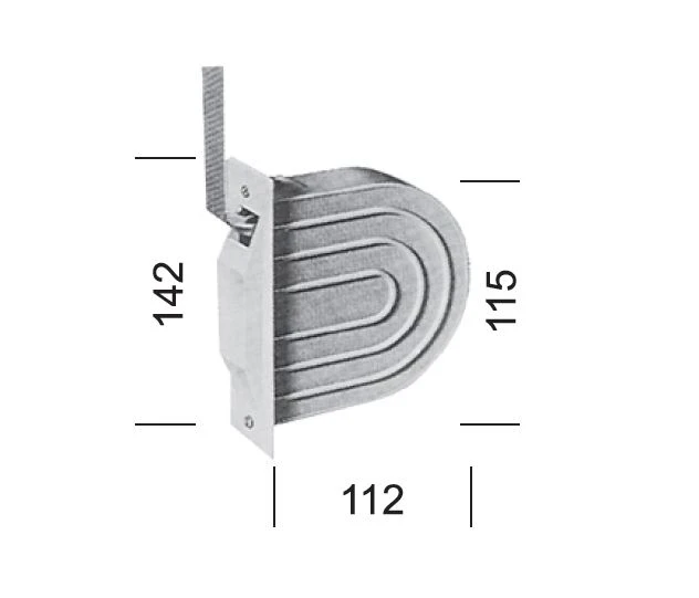 Mini-Einlass-Gurtwickler weiß, mit Mauerkasten ohne Gurt 5 m Gurtaufnahme
