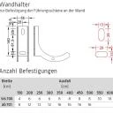 Wandhalter - für Lewens Capri zur Befestigung der Führungsschiene an der Wand 