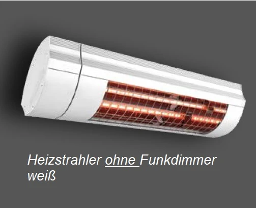 Lewens Heizstrahler, 2000 Watt ohne Funkdimmer Weiß oder Silber