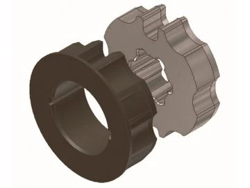 WTS - Adapterset Rundwelle mit Nut AM2-A85R für Rohrantriebe AM2 und AE2 Serie