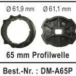 WTS - Adapterset DM-A65P : 65 mm Profilwelle für alle Rohrmotoren  Ø 45 mm, Serie