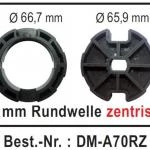 WTS - Adapterset DM-A70RZ  70 mm Zentrisch Rundwelle für alle Rohrmotoren  Ø 45 mm Serie