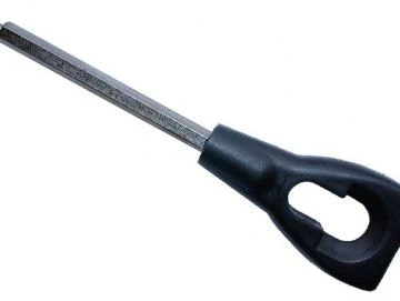 WTS - Kunststoff-Oese DMH-Z80  schwarz, mit 6kt.-Stange Länge 230 mm für NHK Antriebe