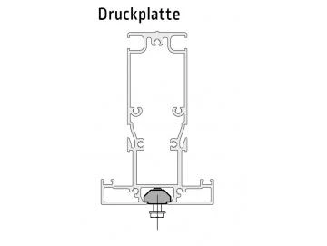Druckplatte ohne. Schienenhalter für Morano - für Lewens Portofino Unterglasmarkise