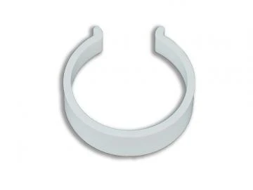 Abdeckklammer Weiss für Rohrmotore Becker Baureihe P(Pico)  P5 - P13  mit Anschlusslasche