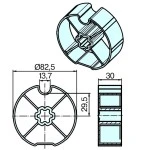 Adapterset für Nutwelle DW85N für Rohrmotoren Becker Baureihe L Serie 