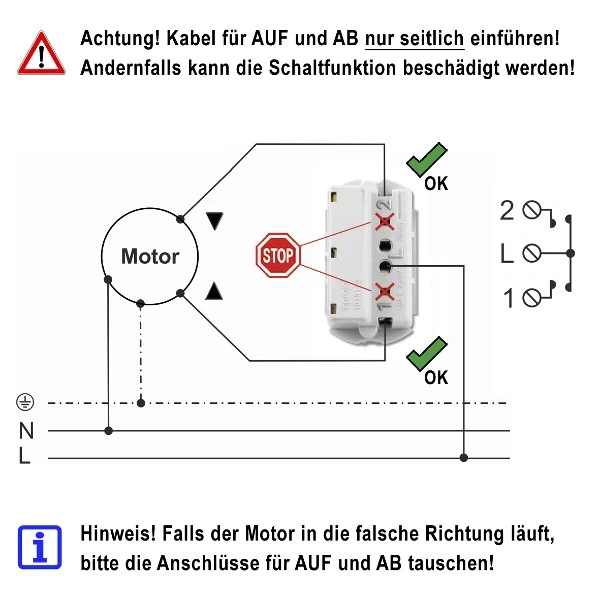 Aufputz-Wippschalter / Schnur-Schalter AP mit Wippe Mittelstellung, Rast-Funktion, ultra-weiss