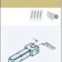 Anschlussteil - Steckzapfen-R 4/16-10 4-Kant, 16 x 10 mm Bohrung Ø 8,5 mm für Becker Rohrantriebe R7 bis R40
