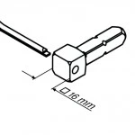 Anschlussteil - Steckzapfen-R 4/16 4-Kant, 16 mm für Becker Rohrantriebe R7 bis R40