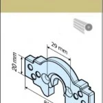 Anschlussteil - B-Lasche-R C-plug inkl. Schrauben für Becker Rohrmotoren  R7 bis R40