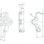 Anschlussteil - Sternadapter-L aus Kunststoff - für Becker Rohrmotoren L44 bis L120