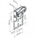 Universalwandlager-P/R 3/20 für Steckzapfen 3/20 und Anschlussteil Ø 20 mm für Becker Rohrantriebe P und R Serie