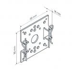 Plattenlager-R 85 x 85 für B-Lasche  für Becker Rohrantriebe  R7 – R20 bis 40Nm