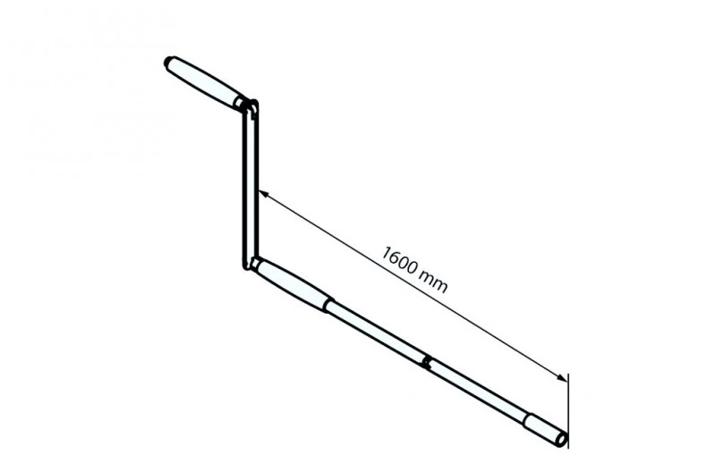 Gelenkkurbel Gestänge Länge: 1600 mm  für Rohrantriebe mit Handkurbelanschluss