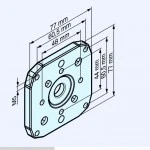 Adapterflansch HK bis 120 Nm für Rohrantriebe mit Handkurbelanschluss