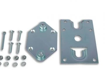 Plattenlager-HK mit Adapterplatte und Befestigungsschrauben für Rohrantriebe mit Handkurbelanschluss