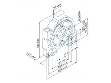 Wellenbolzen 70-4-16 kpl. für Abrollsicherung TA-0-RD 4-Kant, 16 mm  für Antriebe mit Handkurbelanschluss