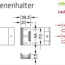 Montagefuß mit Schienenhalter für Lewens Capri Aufdachmarkise und Pergola Markise als Zubehör