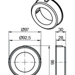 Adapter für Rundrohr 98 x 2 , für Rohrmotoren Becker Baureihe L  Serie 