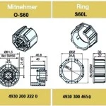 Adapterset für Achtkantwelle O-S60 , für Hinderniserkennung  für Becker Rohrmotoren P und R Serie