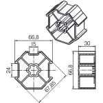 Adapterset für Achtkatwelle 70 ,für Rohrmotoren Becker Baureihe L  Serie