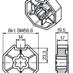 Adapterset für Achtkatwelle S60 ,für Rohrmotoren Becker Baureihe P Serie