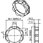 Adapterset für Achtkatwelle S60 ,für Rohrmotoren Becker Baureihe P Serie