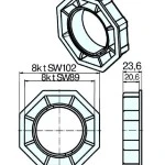 Adapterset für Achtkatwelle SW102 ,für Rohrmotoren Becker Baureihe L Serie