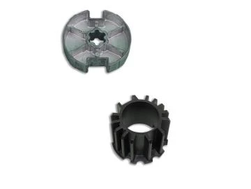 Adapterset für Nutwelle DW78R+F für Rohrmotoren Becker Baureihe R Serie