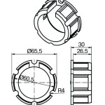 Adapterset für Nutwelle O-63N 13,5mm ,für Rohrmotoren Becker Baureihe P und R Serie mit Hinderniserkennung