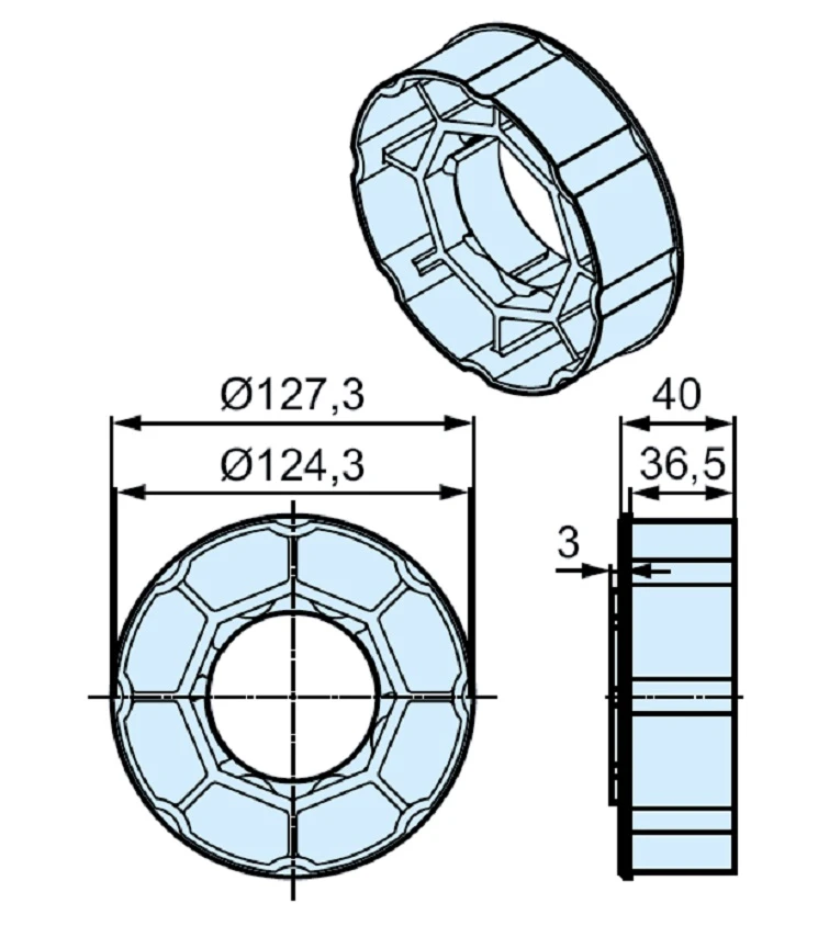 Adapterset für Profilwelle A128, für Rohrmotoren Becker Baureihe L Serie