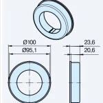 Adapterset für Rundrohr 100 x 2  für Rohrmotoren Becker Baureihe L Serie