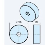 Adapterset für Rundrohr 83 x 1.5 / 85 x 2.5 , für Rohrmotoren Becker Baureihe L Serie 