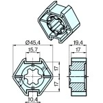 Adapterset 50 x 2 Rolmatic für Nutwelle für Rohrmotoren Becker Baureihe P Serie