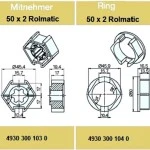 Adapterset 50 x 2 Rolmatic für Nutwelle für Rohrmotoren Becker Baureihe P Serie