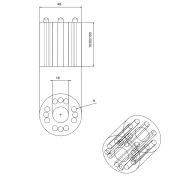 Distanzrohr Kunststoff 10 mm, 50mm und in 100mm in grau