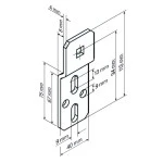 Markiesenhalter -P/R 4K-10 mit 4-Kant, 10 mm  für Becker Rohrmotoren  Baureihe P und R Serie