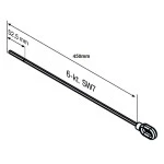 Öse mit Sechskantstab SW 7 mm 450-HK  für Becker Rohrantriebe  mit Handkurbelanschluss, länge 450mm