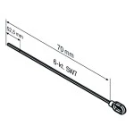 Öse mit Sechskantstab SW 7 mm 70-HK  für Becker Rohrantriebe mit Handkurbelanschluss, länge 70mm  